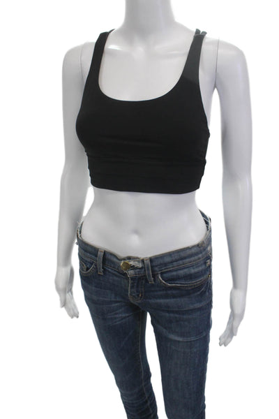 Lululemon Womens Crossed Strap Detail Casual Sports Bra Black Size S