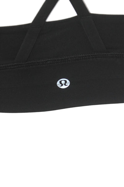 Lululemon Womens Crossed Strap Detail Casual Sports Bra Black Size S