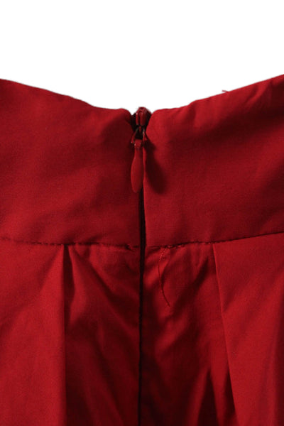 Milly Womens Red V-Neck Camisole Cotton Blend Sleeveless Size 8