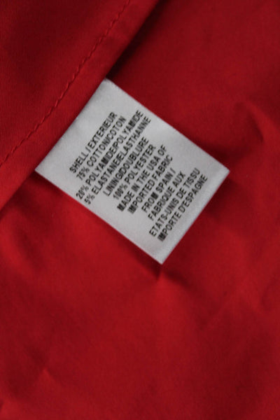 Milly Womens Red V-Neck Camisole Cotton Blend Sleeveless Size 8