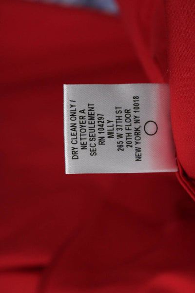Milly Womens Red V-Neck Camisole Cotton Blend Sleeveless Size 8