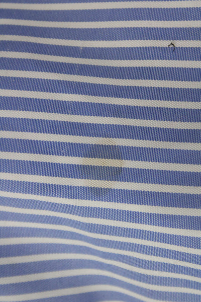 Endless Rose Women Blue Striped Button Up Blouse Long Sleeve Size S