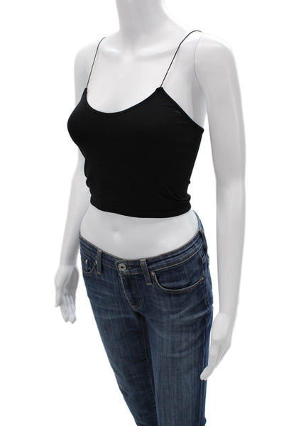 Intimately Free People Women Black Cropped Camisole Spaghetti Strap Size XS