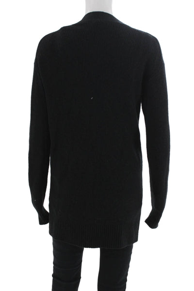 J Crew Unisex Black V-Neck Cardigan Long Sleeve Button Closure Size XS
