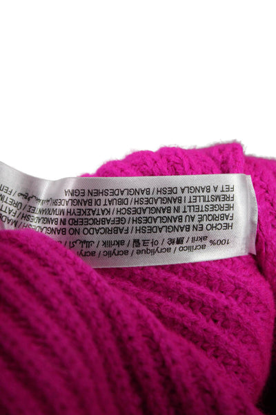 Zara Unisex Pink V Neck Button Long Sleeve Cardigan Sweater Acrylic Size S