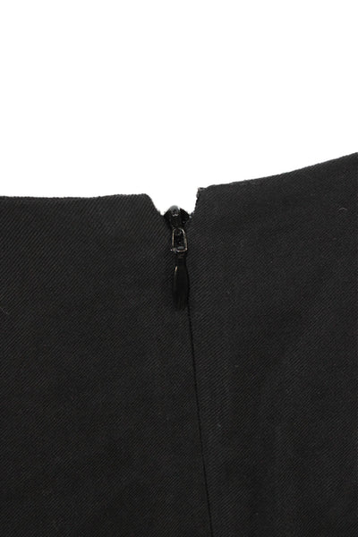 Zara Womens Maxi Slip Dress Black V Neck Zip Sleeveless Lyocell Size XS
