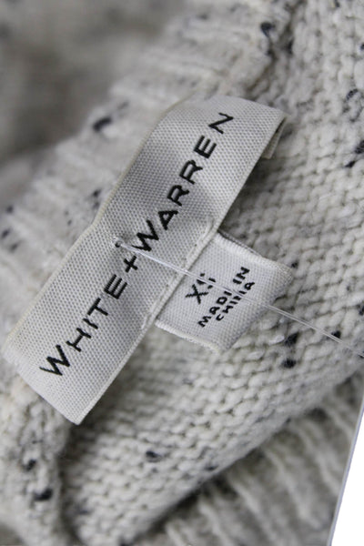 White + Warren Unisex Cashmere Pullover Beige Sweater Size XS