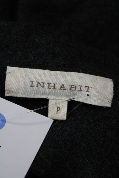 Inhabit Unisex Cashmere Pullover Sweater Black Round Neck Long Sleeve Size PP