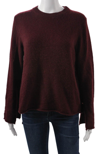 360 Cashmere Unisex Red Cashmere Pullover Sweater Crew Neck Long Sleeve Size XS