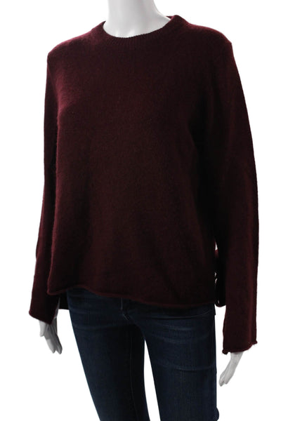 360 Cashmere Unisex Red Cashmere Pullover Sweater Crew Neck Long Sleeve Size XS