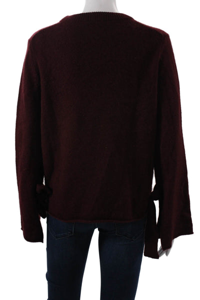 360 Cashmere Unisex Red Cashmere Pullover Sweater Crew Neck Long Sleeve Size XS
