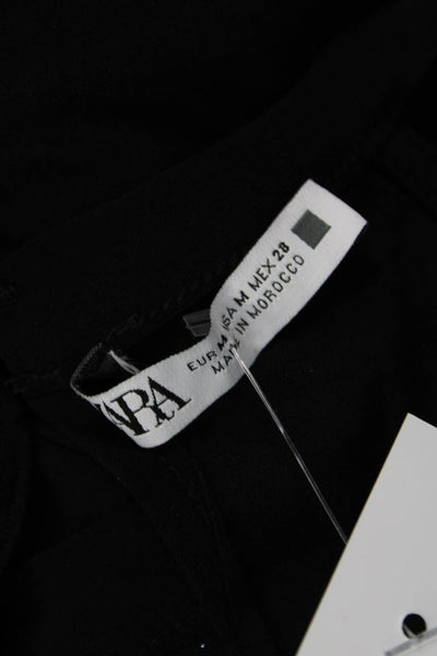 Zara Women Cropped Sleeveless High Neck Tank Black Size M