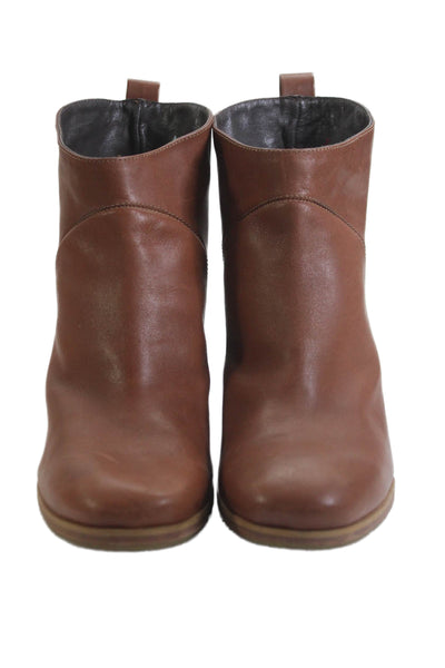 Rachel Comey Womens Leather Pull On Cowboy Ankle Boots Brown Size 9.5