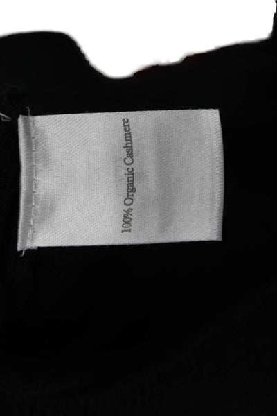 N Peal Unisex Black Organic Cashmere V-Neck Pullover Sweater Long Sleeve Size S