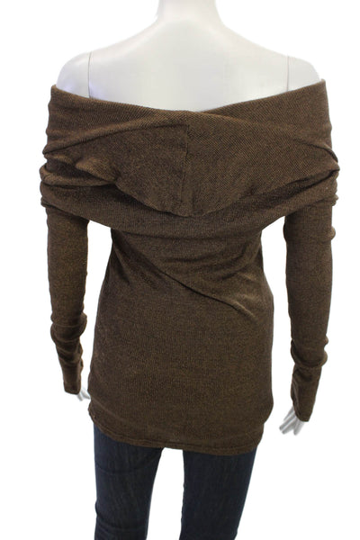 Michael Stars Unisex Pullover Sweater Brown Long Sleeve Size One Size
