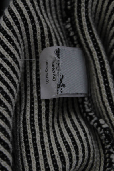 Madewell Unisex Pullover Striped Black Cotton Sweaters Long Sleeve Size M