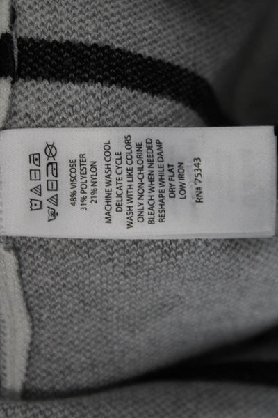 Tahari Unisex Pullover Check White Round Neck Long Sleeve Sweater Size 2X