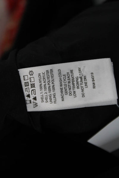 Rachel Zoe Women Quilted Puffer Jacket Black Zip Nylon Acrylic Size S