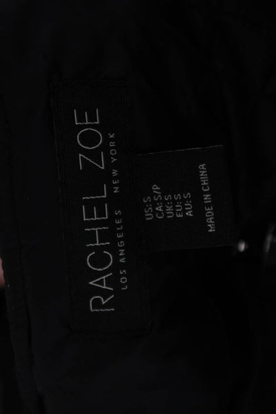 Rachel Zoe Women Quilted Puffer Jacket Black Zip Nylon Acrylic Size S