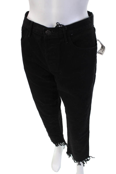3x1 NYC Women Black Cropped Jeans High Rise 27 Inseam 100% Cotton Size 30
