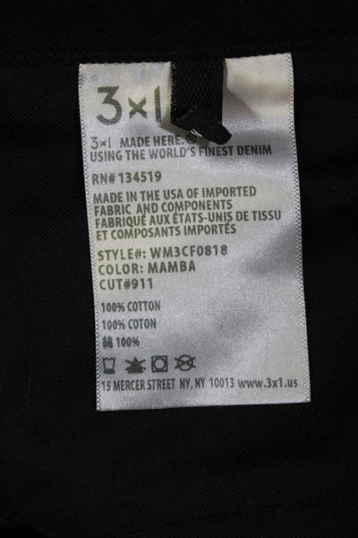 3x1 NYC Women Black Cropped Jeans High Rise 27 Inseam 100% Cotton Size 30