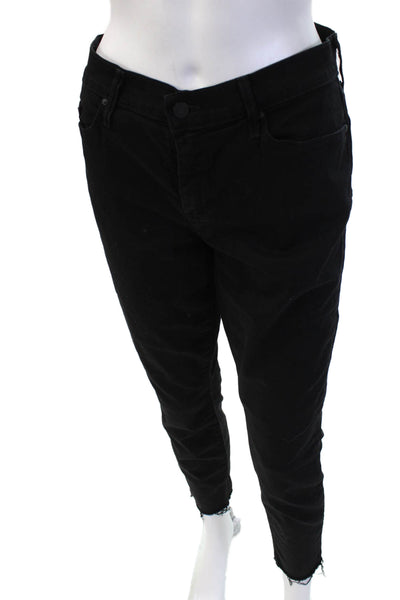 Mother Womens Ankle Cropped Skinny Black Jeans Size 31