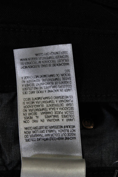 Mother Womens Ankle Cropped Skinny Black Jeans Size 31