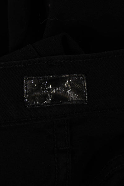Mother Womens Ankle Cropped Skinny Black Jeans Size 31