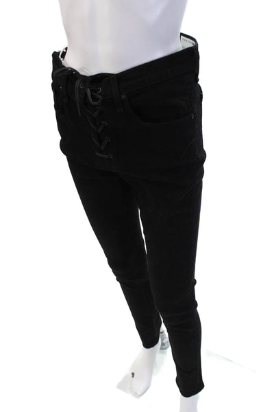 Rag & Bone Jean Women Black Cotton High Rise Jegging Drawstring Pants Size 30