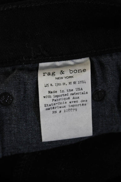 Rag & Bone Jean Women Black Cotton High Rise Jegging Drawstring Pants Size 30