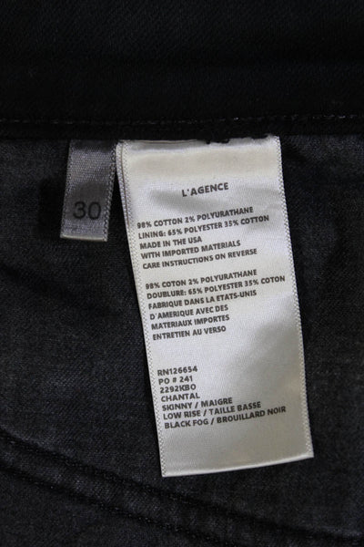 L'Agence Women Ankle Cropped Black Pants Size 30