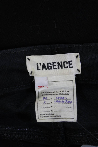 L'Agence Women Ankle Cropped Black Pants Size 30