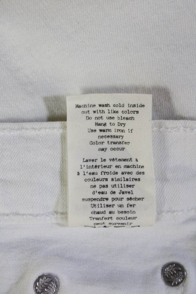 Rag & Bone Women Skinny High Rise White Cotton Jeans Button Size 31
