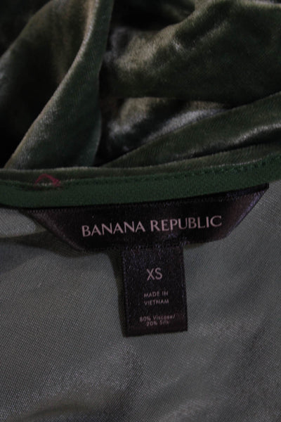 Banana Republic Womens Green Sleeveless Camisole Rayon Silk Blend Size XS