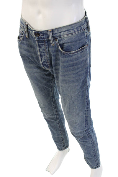 Todd Snyder Mens Straight Tapered Blue Cotton Jeans Size 31