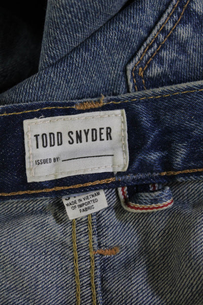 Todd Snyder Mens Straight Tapered Blue Cotton Jeans Size 31
