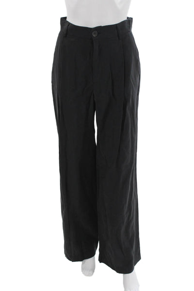 Zara Unisex Dress Pants Black Modal Polyester Size XS
