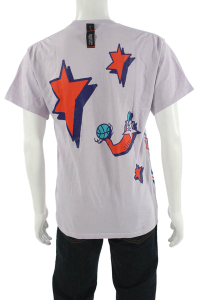 Nike Mens Purple Cartoon Graphic Cotton Crew Neck Short Sleeve T-Shirt Size S
