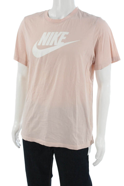 Nike Mens Pink Graphic 100% Cotton Crew Neck Short Sleeve T-Shirt Sports Size L