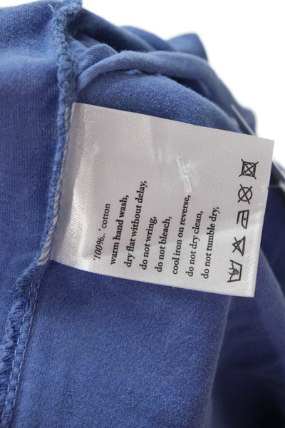 Ksubi Mens Blue Crew Neck Short Sleeve T-Shirt Cotton Grunge Size L