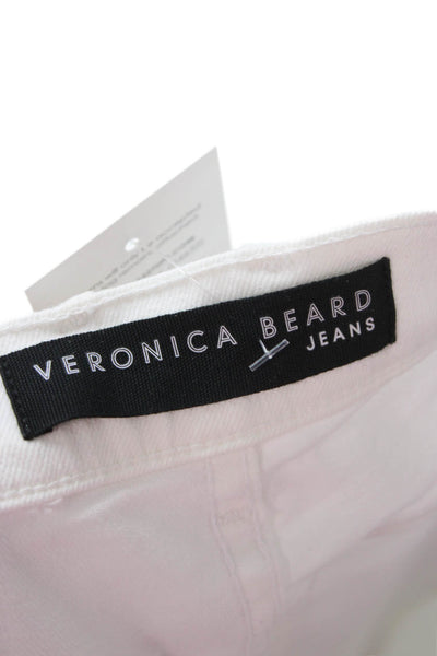 Veronica Beard Womens Ankle Skinny White Jeans High Rise Size 25