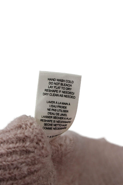 Rebecca Taylor Unisex Beige Pullover Mock Neck Long Sleeve Mohair Blend Size S
