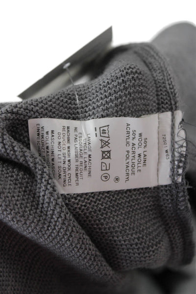 Saint James Women Wool V-Neck Button Coatigan Gray Long Sleeve Size 6