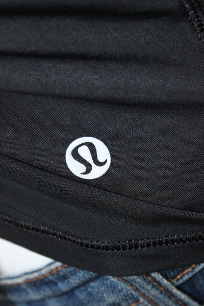Lululemon Women Cropped Sleeveless Tank Crewneck Black Nylon Blend Size S