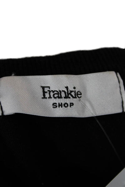 Frankie Womens Black Cotton Basic Sleeveless Crew Neck T-Shirt Size S