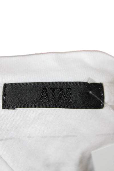 ATM Womens Cropped Basic Cotton Crew Neck Short Sleeve T-Shirt Size XS