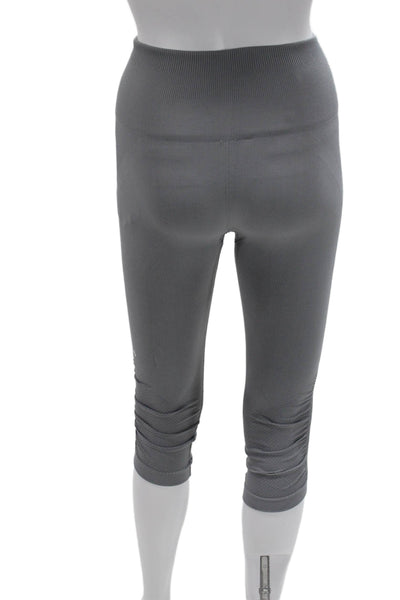 Lululemon Womens Cropped Capri Leggings Gray Nylon Blend Size 4