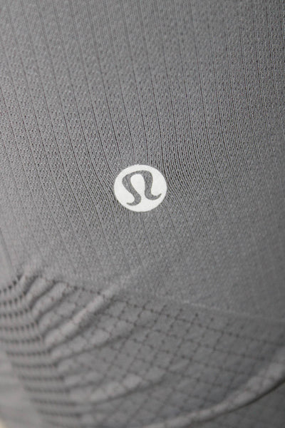 Lululemon Womens Cropped Capri Leggings Gray Nylon Blend Size 4