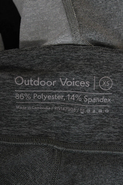 Outdoor Voices Womens Ankle Leggings Dark Gray Polyester Spandex Size XS