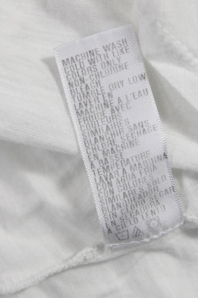 Standard James Perse Women Basic White Short Sleeve T-Shirt Pima Viscose Size 2